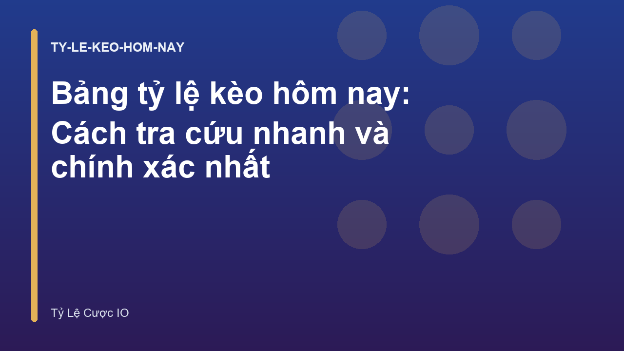 Read more about the article Bảng tỷ lệ kèo hôm nay: Cách tra cứu nhanh và chính xác nhất