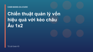 Read more about the article Chiến thuật quản lý vốn hiệu quả với kèo châu Âu 1×2